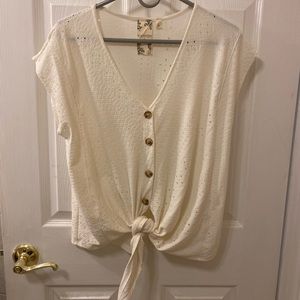 Knit tie top